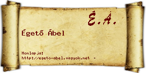 Égető Ábel névjegykártya